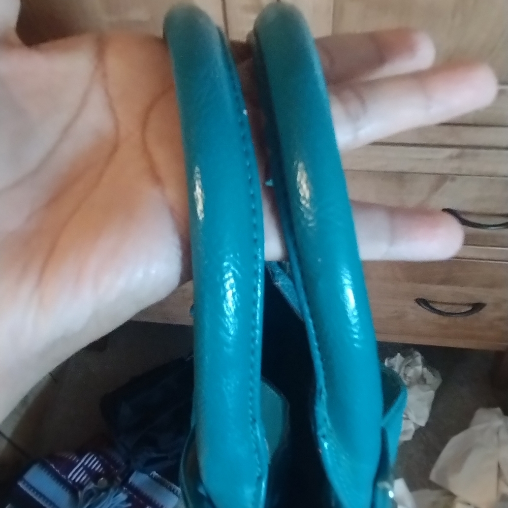 Turquoise array large shoulder purse - Picture 8 of 11
